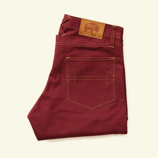 Bison Cut Jeans (Oxblood)