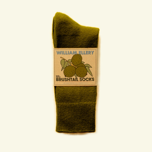BLACK WALNUT BRUSHTAIL SOCKS
