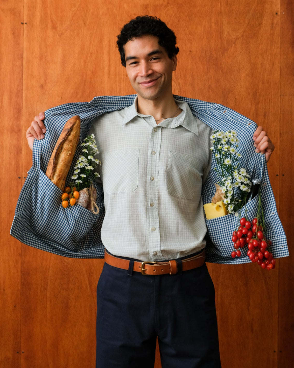 Pocket Picnic Shirt (Navy Gingham)