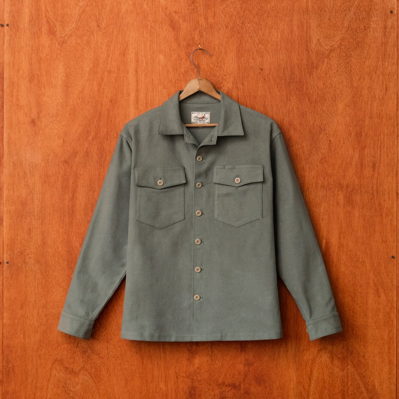 Crewman Collar Shirt (Chamois Green)
