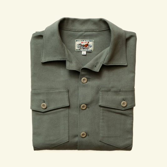 Crewman Collar Shirt (Chamois Green)
