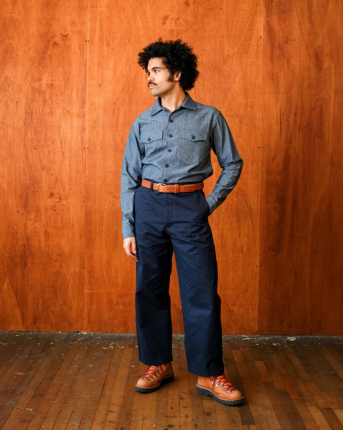 Crewman Collar Shirt (Cone Chambray)